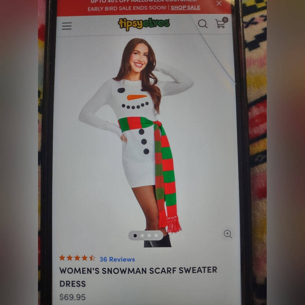 NWOT Women's snowman sweater dress